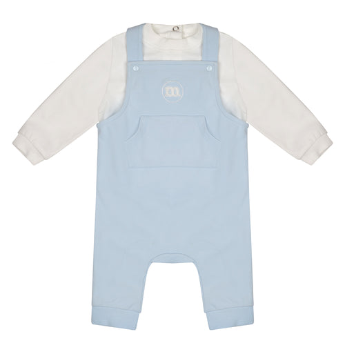 Mini Mitch & Son AW24 Dungaree Set Drew 707 Pale bLUE