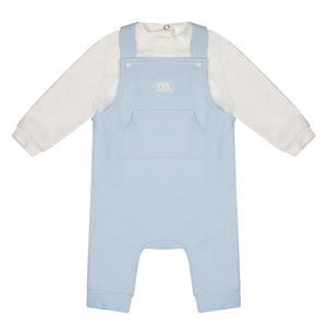 Mini Mitch & Son AW24 Dungaree Set Drew 707 Pale bLUE