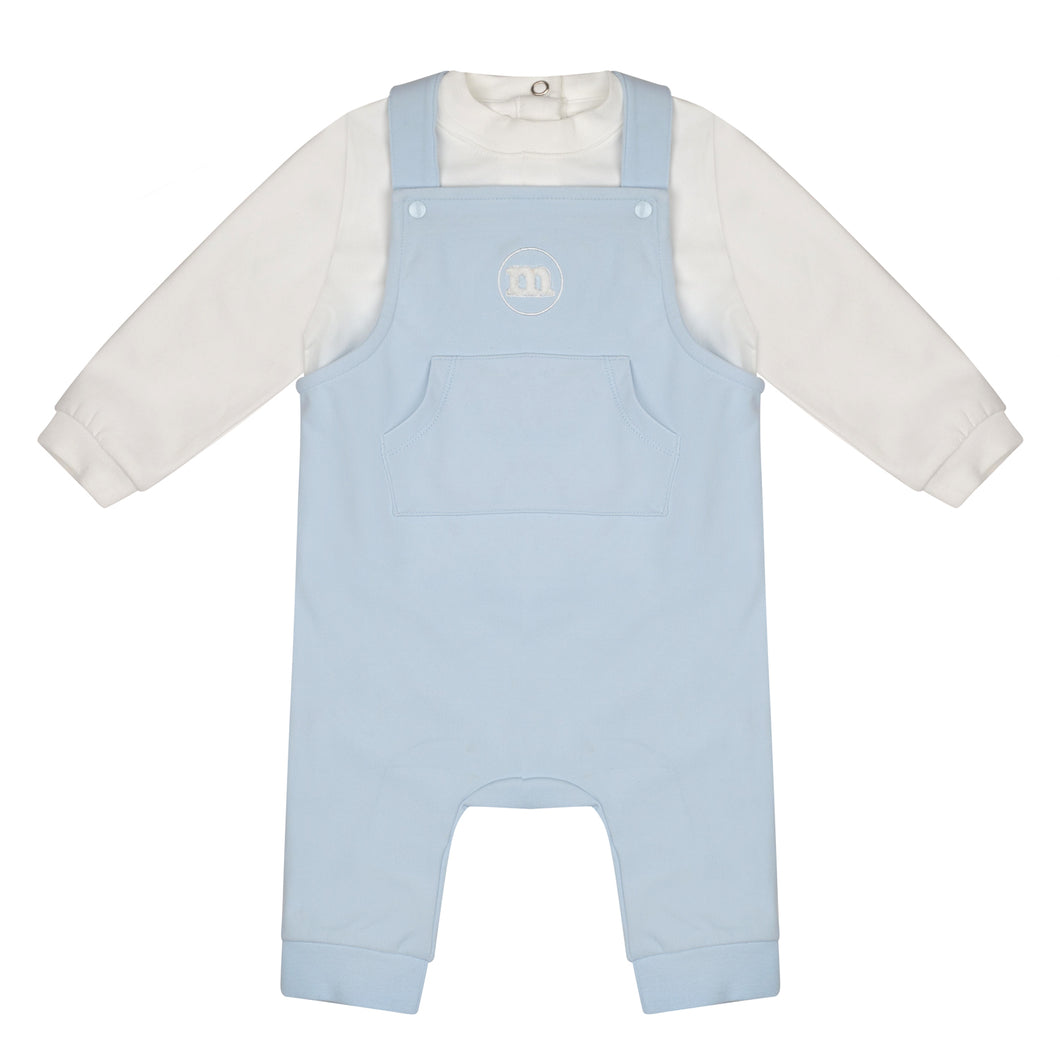 Mini Mitch & Son AW24 Dungaree Set Drew 707 Pale bLUE