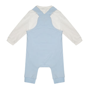 Mini Mitch & Son AW24 Dungaree Set Drew 707 Pale bLUE