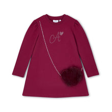 Load image into Gallery viewer, ADee AW26 Alyssa Fur Handbag Dress 715 Deep Cherry