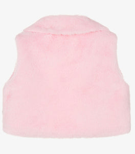 Caramelo AW25 Soft Faux Fur Gilet Pink 342257