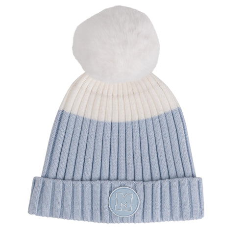 Mitch & Son AW24 Knitted Pom Pom Hat 417 Ally Pale Blue