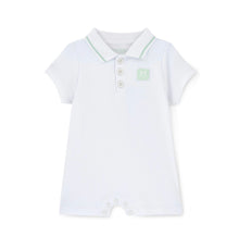 Load image into Gallery viewer, Mini Mitch SS26 Nash Polo Romper 005 Bright White