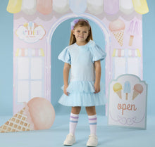 Load image into Gallery viewer, ADee SS26 Sparkle Tulle Frill Dress 706 Soft Blue
