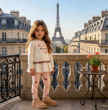 Load image into Gallery viewer, Monnalisa AW26 - Monnalisa Bebe Girls Rose Leopard Legging Set X 2 - Ivory Pink