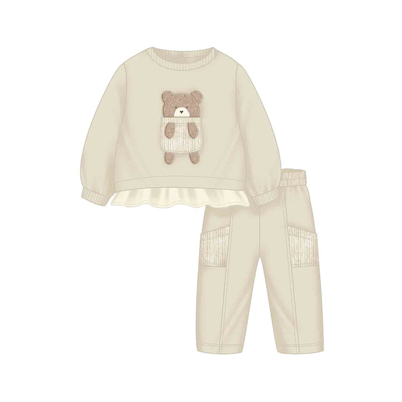 Mayoral AW25 Baby Girl Tracksuit 2843 Sand