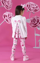 Load image into Gallery viewer, ADee AW26 Ayla Rose Print Insert Legging Set 502 Snow White
