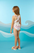 Load image into Gallery viewer, ADee SS24 Chevron Print Swimsuit Ariel 802 Bright White