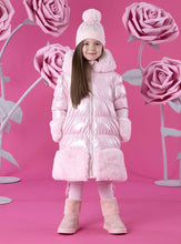 Load image into Gallery viewer, ADee AW26  Aurora Long Fur Trim Jacket 203 Pale Pink