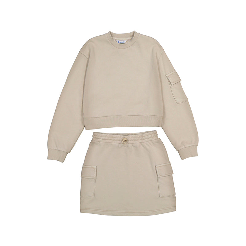 Mayoral AW25 Junior Girls Skirt Set 7917 Sand