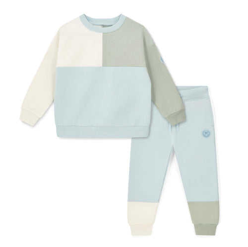 Mitch & Son AW25 Cut & Sew Crewneck Tracksuit John 405 Sky Blue