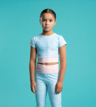 Load image into Gallery viewer, Bonini SS26 AOP Crop Sport Top 515 Energy Miami Mint