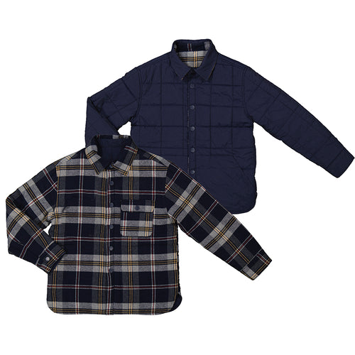 Mayoral AW24 Reversible Shirt 7107 Navy Junior Boy