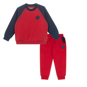 Mitch & Son AW24 Raglan Tracksuit 507 Brian Chill Red