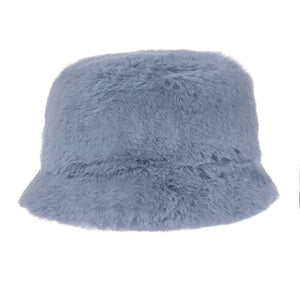 ADee AW24 Faux Fur Bucket Hat 909 Paloma Iced Blue