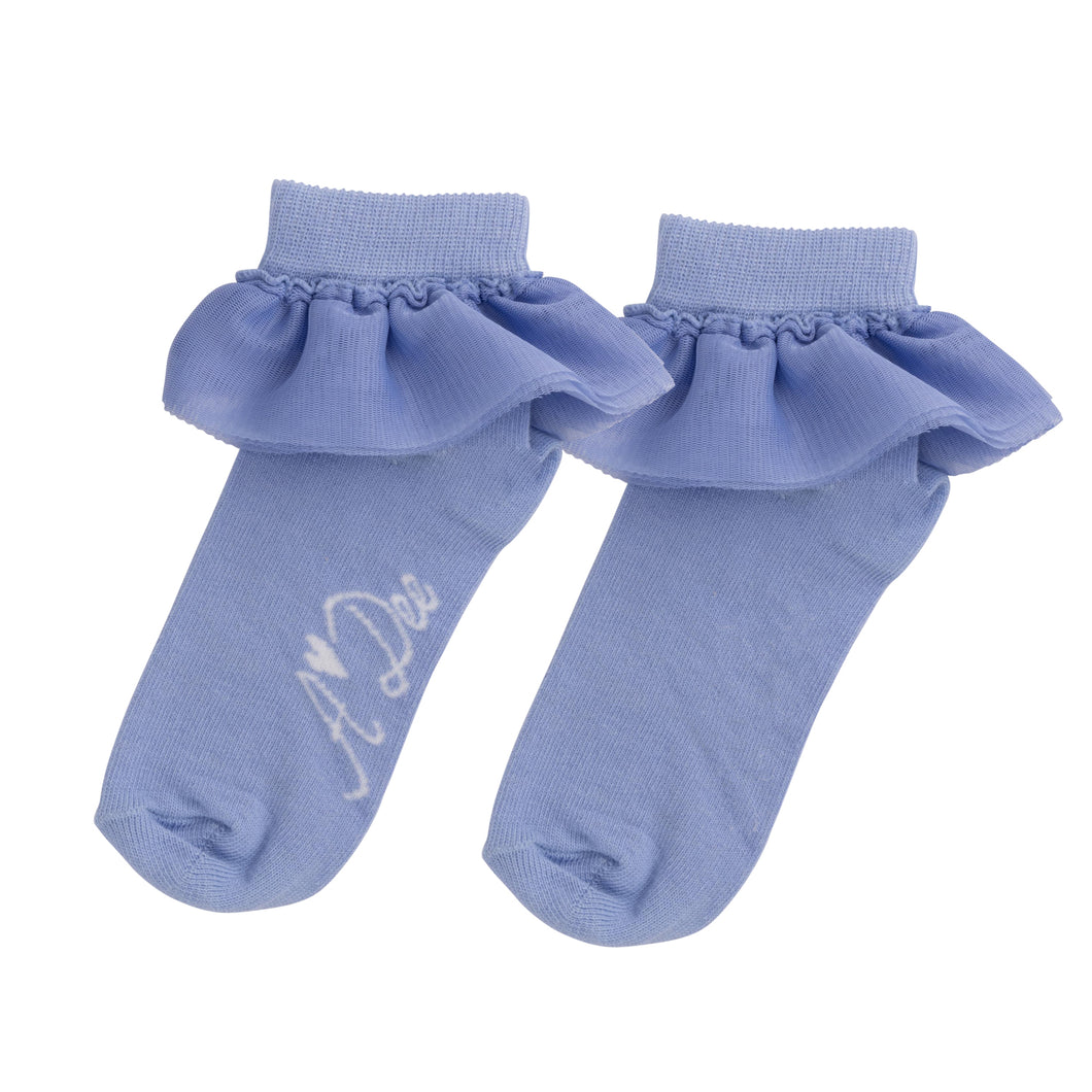 ADee AW24 Frill Ankle Socks Iced Blue 903 Prim