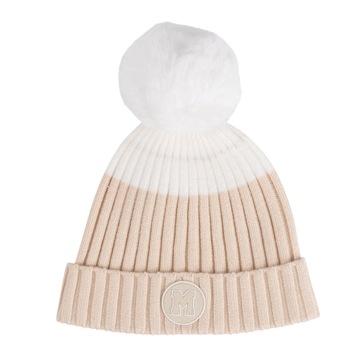 Mitch & Son AW24 Knitted Pom Pom Hat 417 Ally BEIGE