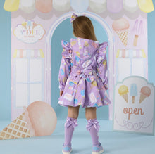 Load image into Gallery viewer, ADee SS26  Sabrina Ice Cream Print Frill Jacket 204 Lilac Dreams