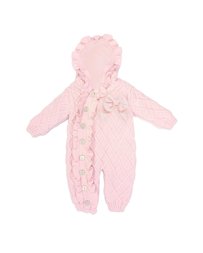Caramelo Kids AW25 Knitted Snowsuit 2083179 Pink