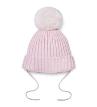 Load image into Gallery viewer, Little A AW25 KnittedLurex Pom Pom Hat 317 Kamila Pink Fairy