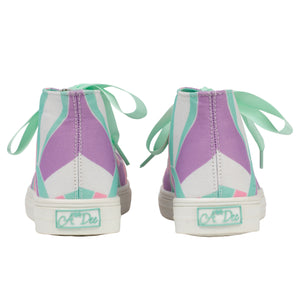 ADee SS24 Printed Canvas High Top Jazzy Lilac 102