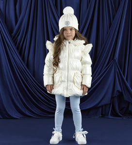 ADee AW25 Padded Jacket with Frill Heart Pockets Liliana Snow White 201