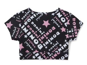 Bonini AW25 Printed Sports Top 307 Black Energy