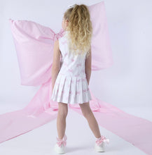 Load image into Gallery viewer, ADee SS26 Bow and Stripe Print Tennis Dress 702 Bright White Raven