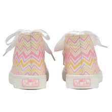 Load image into Gallery viewer, ADee SS24 Printed canvas high top Trainer 102 Pink Fairy