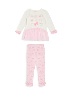 Caramelo Kids AW25 Pretty in Print Legging Set 3498104 Pink