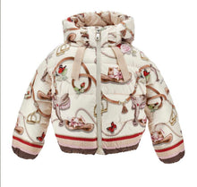 Load image into Gallery viewer, Monnalisa AW26 Monnalisa Girls Toy Story Padded Hooded Jacket - Ivory Multi