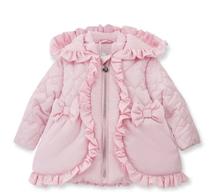 Little A AW25 Heart Ebroidery Puff Hooded Jacket Kaia 303
