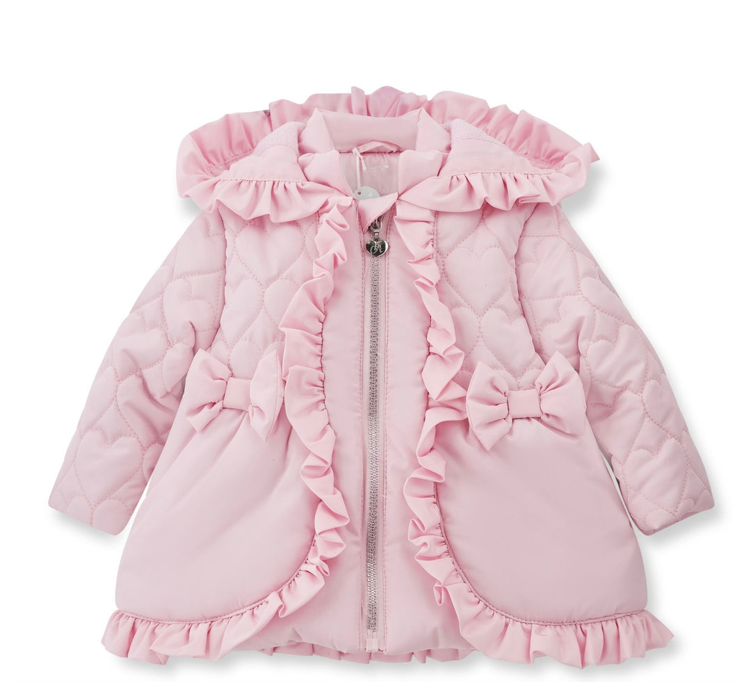 Little A AW25 Heart Ebroidery Puff Hooded Jacket Kaia 303