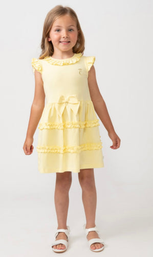 Caramelo SS24 TIERED FrillDress with Bow 342133 Lemon