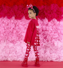 Load image into Gallery viewer, ADee AW25 Heart Print Legging Set 502 Lola Red