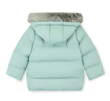 Load image into Gallery viewer, Mitch &amp; Son AW25 Fur Trimmer Padded Jacket 401 Jack Icy Jade