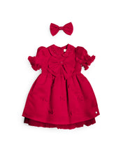 Load image into Gallery viewer, Caramelo Kids AW25 Bow Party Dress 0321243 Red