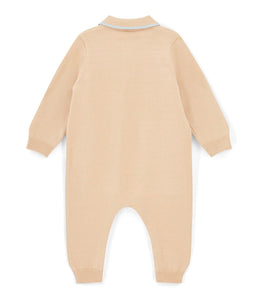 Mitch & Son AW25 Knitted Polo Romper 707 Mack Latte Beige