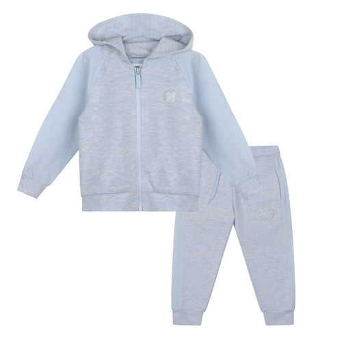 Mitch & Son AW24 Melange Zipper Tracksuit Albie 404 Pale Blue