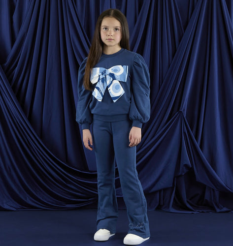 ADee AW25 Bow Flare Tracksuit Navy 523 Luna