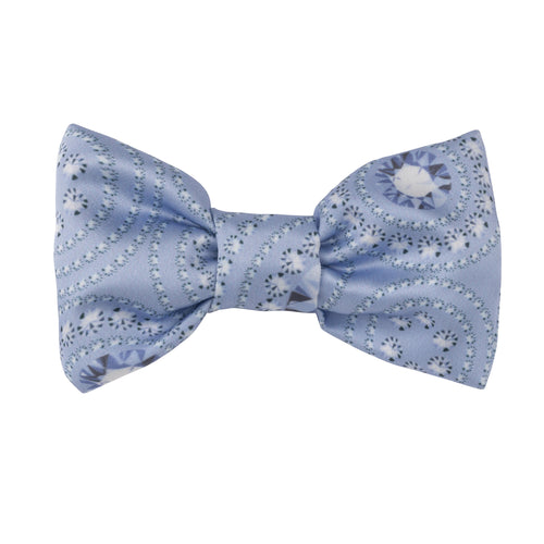 ADee AW24 Diamond Print Bow Hair Clip Pippy 905 Iced Blue