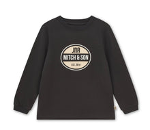 Load image into Gallery viewer, Mitch &amp; Son Junior AW25 Logo Long Sleeve Top 615 Lewis Black