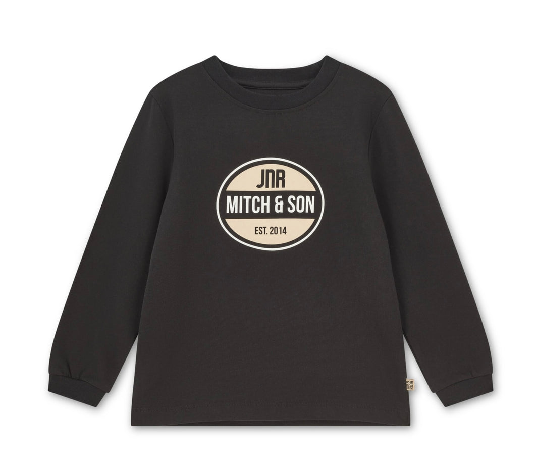 Mitch & Son Junior AW25 Logo Long Sleeve Top 615 Lewis Black