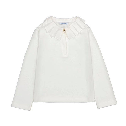 Mayoral AW25 Mini Girl Basic Polo Cream 131