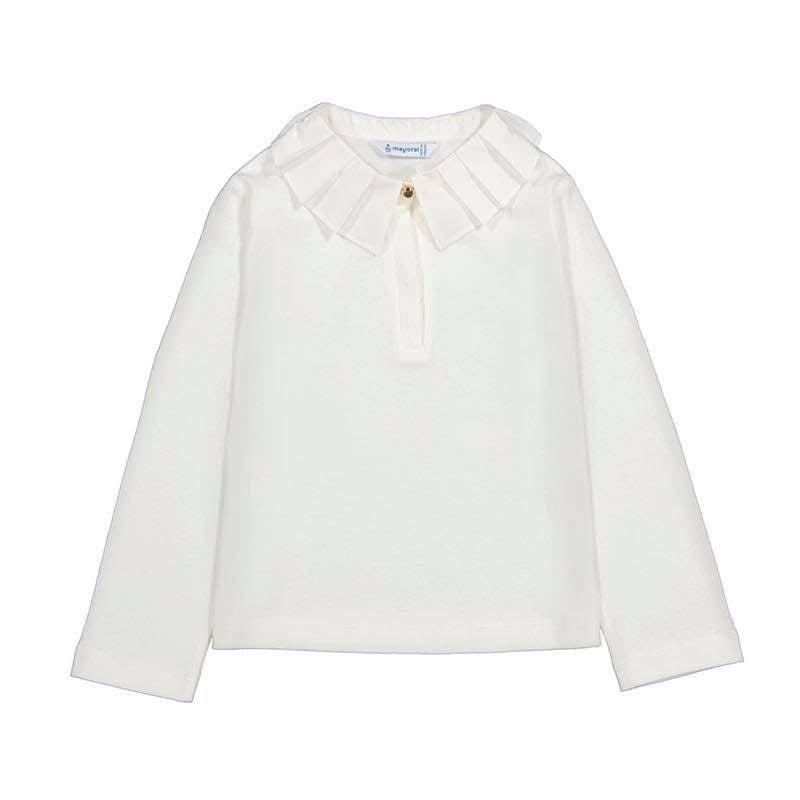 Mayoral AW25 Mini Girl Basic Polo Cream 131