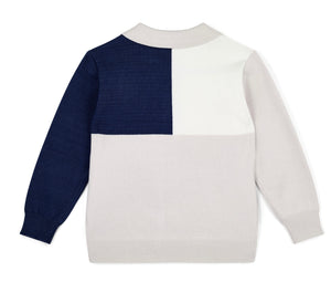 Mitch & Son AW25 Knitted Polo 513 Jude Grey Mist