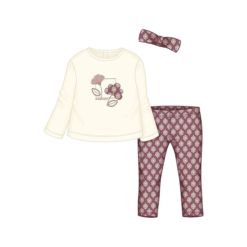 Mayoral AW25 Legging and Headband Set 2744 Rose