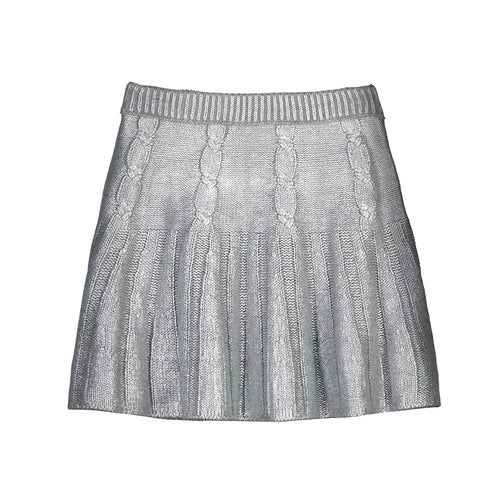 Mayoral AW25 Junior Girls Knit Skirt 7902 SILVER