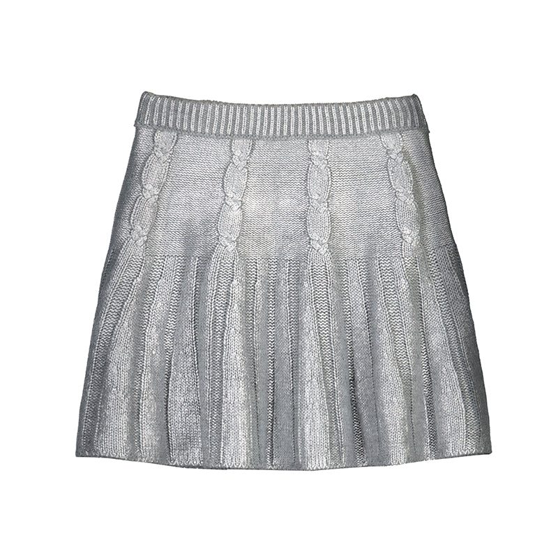 Mayoral AW25 Junior Girls Knit Skirt 7902 SILVER